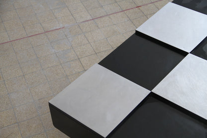 Table basse "Damier" attribuée à Willy RIZZO 1970