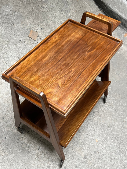 Desserte 1950 roulante en bois massif